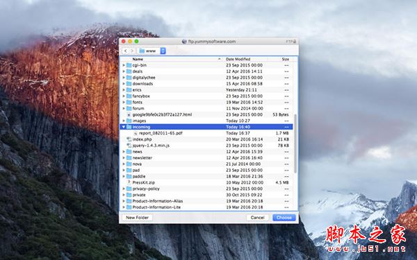 Yummy FTP Alias for Mac