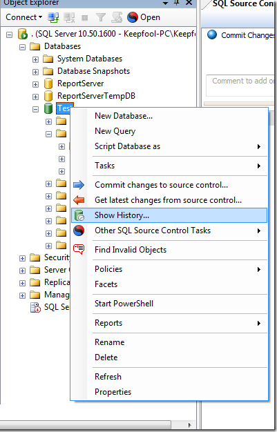 在SQL Server中使用Soruce Control  SQL Prompt提供了数据库的版本控制器，我在尝试使用这个功能之后， ...