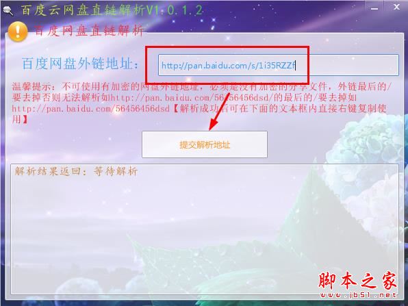 百度云盘分享链接地址解析工具