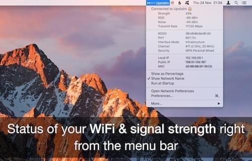 Wifi Status Mac版