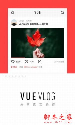 vuevlog app