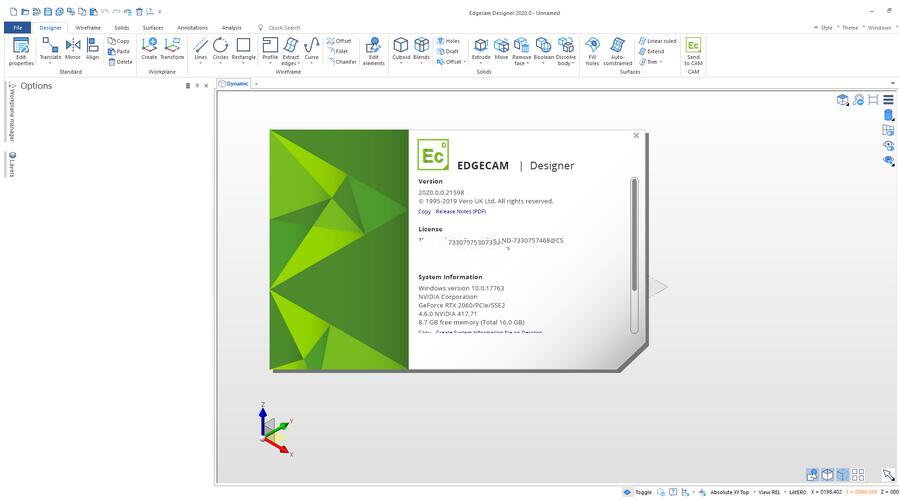 Vero Edgecam Desinger 2020.0.1 免费版 附安装教程