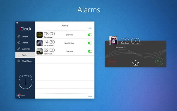 iClock Pro For Mac(桌面菜单栏时钟软件) v5.0