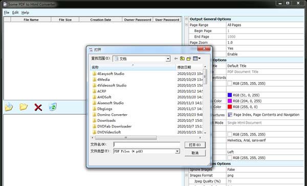 Some PDF to Html Converter
