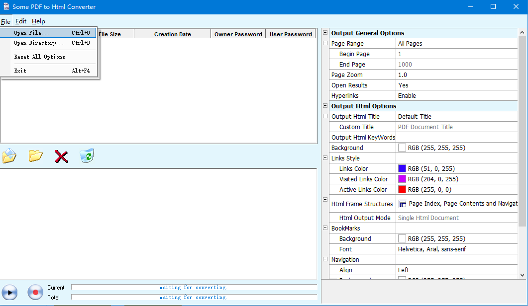 Some PDF to Html Converter