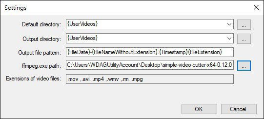 设置FFmpeg.exe的使用路径